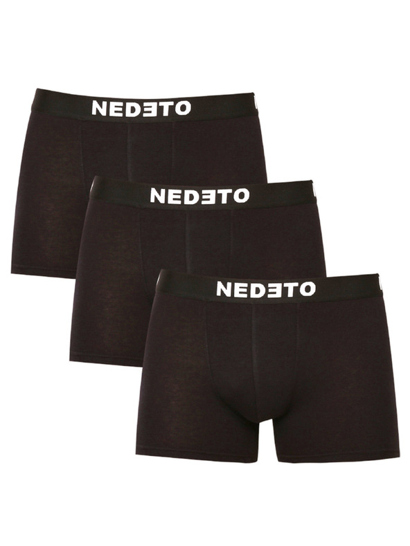 Nedeto Három darabos férfi boxeralsó készlet fekete színben Nedeto