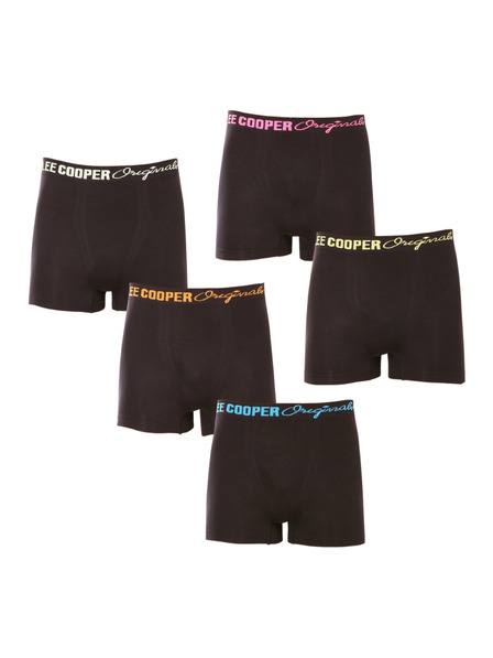 Lee Cooper Öt pár fekete férfi Lee Cooper boxeralsóból álló készlet