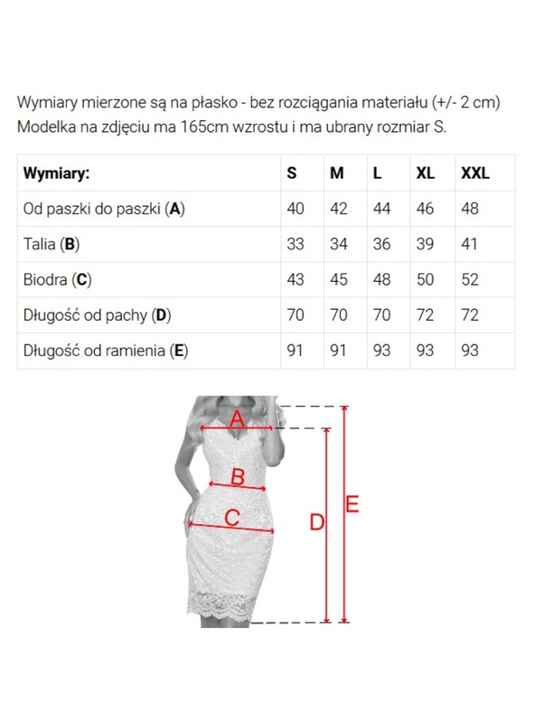 numoco Rövid ujjú csipkeruha nyakkivágással - Numoco