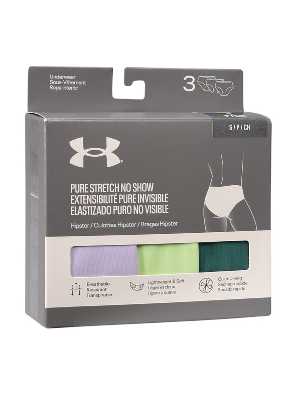 Under Armour Női bugyi Under Armour Ua Pure Stretch No Show Hipster-Solid - 3pk