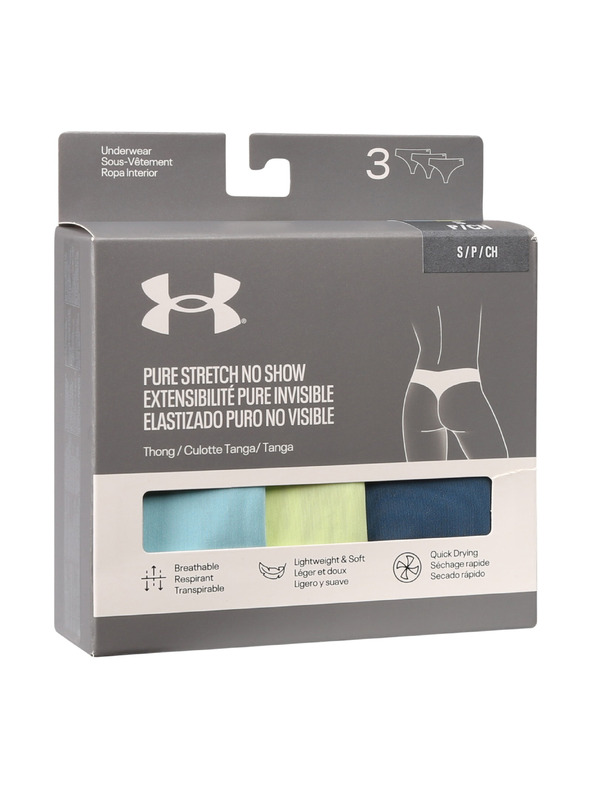 Under Armour Női tanga Under Armour Ua Pure Stretch No Show Thong -Solid - 3pk