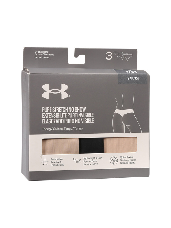 Under Armour Női tanga Under Armour Ua Pure Stretch No Show Thong -Solid - 3pk