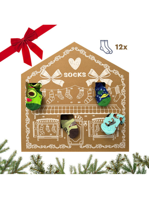 Dedoles Adventi naptár 12x gyermek zokni Dedoles