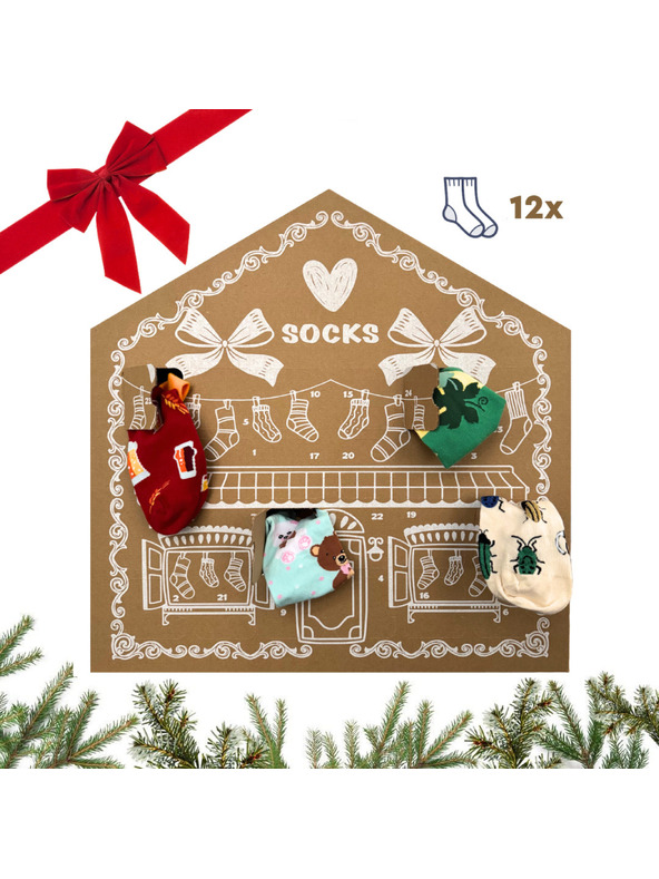 Dedoles Adventi naptár 12x zokni Dedoles