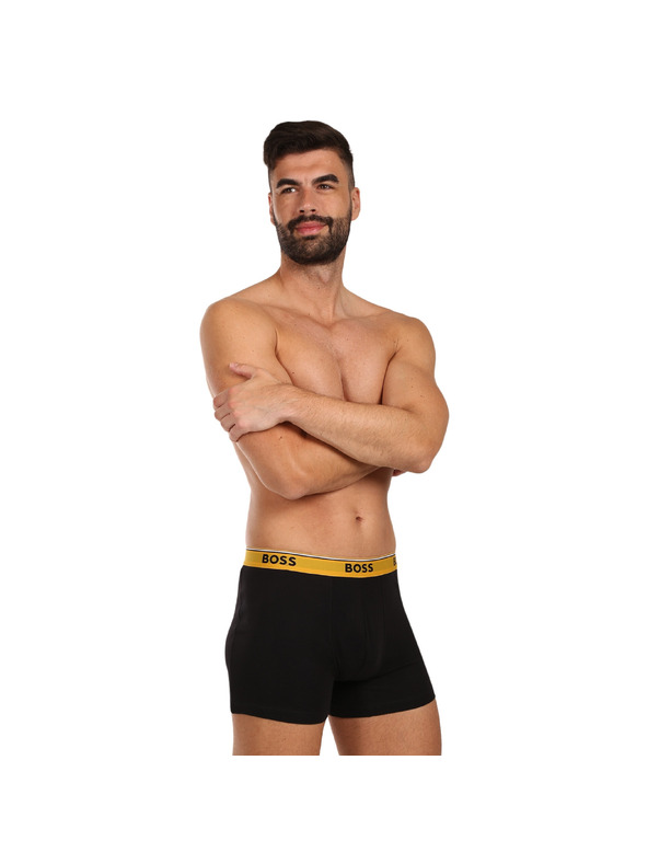 BOSS Három darabos csomag - BOSS férfi boxeralsó fekete