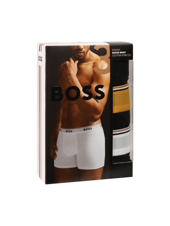 BOSS Három darabos csomag - BOSS férfi boxeralsó fekete