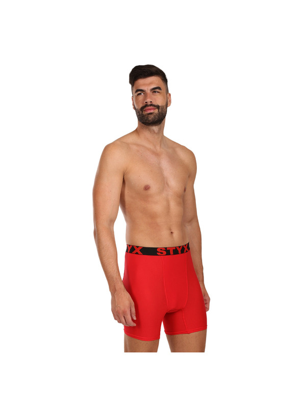 Styx Styx long férfi boxer sportgumival piros