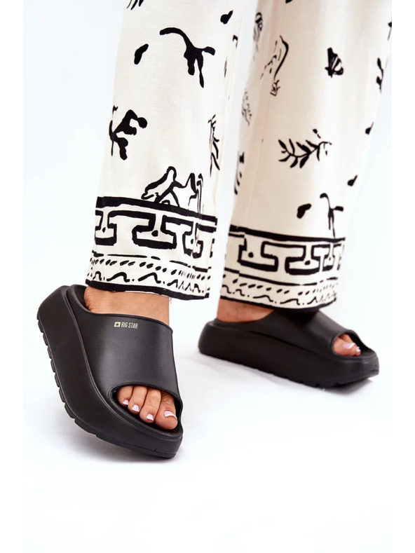 BIG STAR SHOES Női habpapucs platformon Big Star – fekete