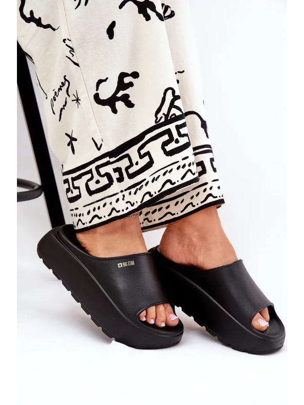 BIG STAR SHOES Női habpapucs platformon Big Star – fekete