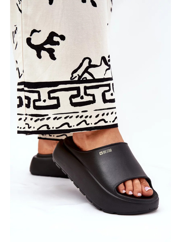 BIG STAR SHOES Női habpapucs platformon Big Star – fekete