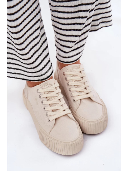 BIG STAR SHOES Női vászon tornacipő Big Star – bézs