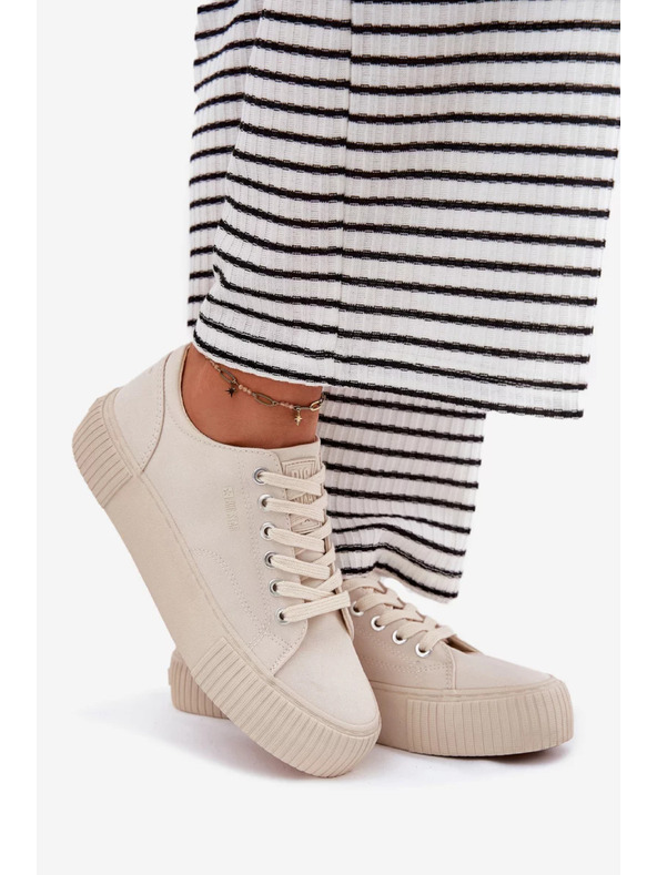 BIG STAR SHOES Női vászon tornacipő Big Star – bézs