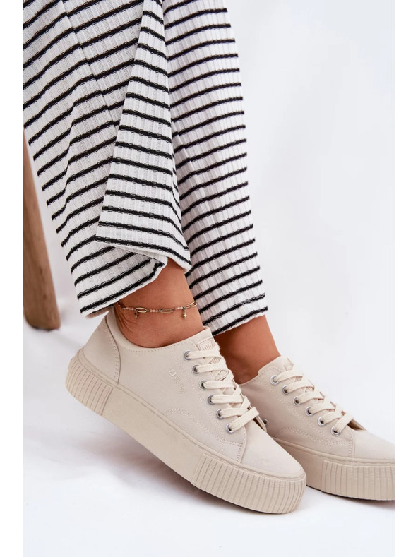 BIG STAR SHOES Női vászon tornacipő Big Star – bézs