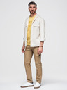 Ombre Clothing Férfi nadrág rakodó zsebekkel és szegéllyel - világos barna V3 P1526 Ombre Clothing