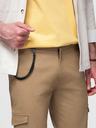 Ombre Clothing Férfi nadrág rakodó zsebekkel és szegéllyel - világos barna V3 P1526 Ombre Clothing