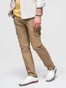 Ombre Clothing Férfi nadrág rakodó zsebekkel és szegéllyel - világos barna V3 P1526 Ombre Clothing