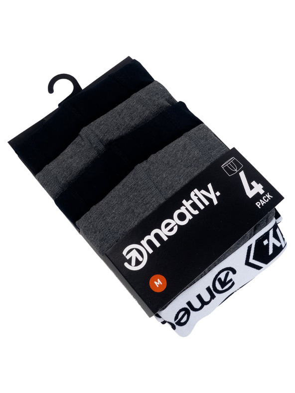 Meatfly Meatfly férfi boxeralsó Balboa Boxershorts Four Pack Black/Grey Heather