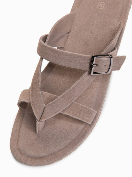 Ombre Clothing Férfi velúr papucs további stabilizáló szalagokkal - hamuszürke V2 OM-FOSF-0253 Ombre Clothing