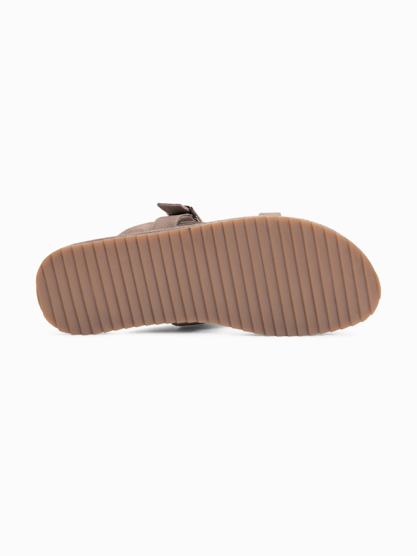 Ombre Clothing Férfi velúr papucs további stabilizáló szalagokkal - hamuszürke V2 OM-FOSF-0253 Ombre Clothing