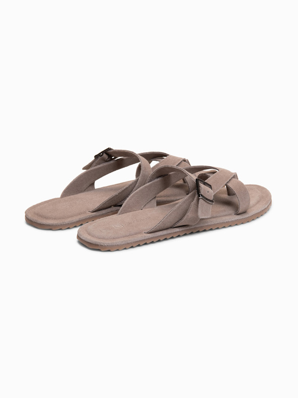 Ombre Clothing Férfi velúr papucs további stabilizáló szalagokkal - hamuszürke V2 OM-FOSF-0253 Ombre Clothing