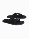 Ombre Clothing Férfi velúr papucs további stabilizáló szalagokkal - fekete V1 OM-FOSF-0253 Ombre Clothing