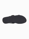 Ombre Clothing Férfi velúr papucs további stabilizáló szalagokkal - fekete V1 OM-FOSF-0253 Ombre Clothing