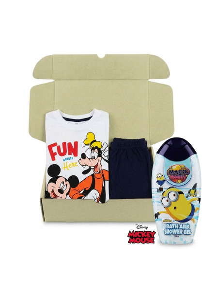 Trenýrkárna Mickey pizsamás fiús ajándékkészlet és Gru 3. tusolózselé