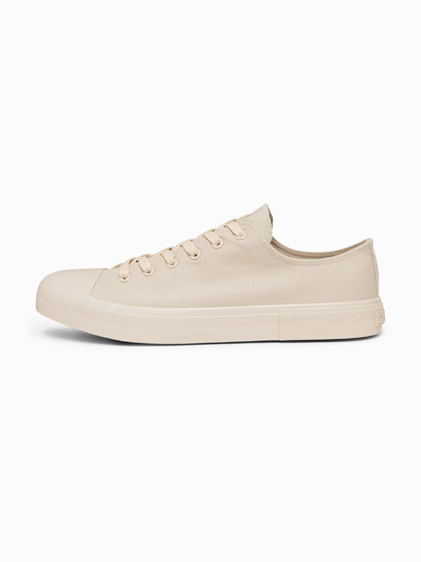Ombre Clothing Egyszínű alacsony férfi sportcipő – világos bézs V2 OM-FOTL-0189 Ombre Clothing