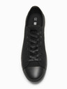Ombre Clothing Alacsony, egyszínű férfi sportcipő – fekete V5 OM-FOTL-0189 Ombre Clothing
