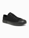 Ombre Clothing Alacsony, egyszínű férfi sportcipő – fekete V5 OM-FOTL-0189 Ombre Clothing
