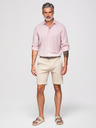 Ombre Clothing Férfi viszkóz és lenvászon ing, regular szabás – pasztell rózsaszín V3 OM-SHCS-0190 Ombre Clothing
