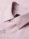 Ombre Clothing Férfi viszkóz és lenvászon ing, regular szabás – pasztell rózsaszín V3 OM-SHCS-0190 Ombre Clothing