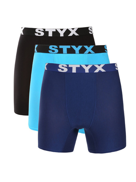 Styx Három darabos készlet - férfi boxeralsó Styx hosszú sportos elasztikus többszínű Styx hosszú sportos boxeralsó