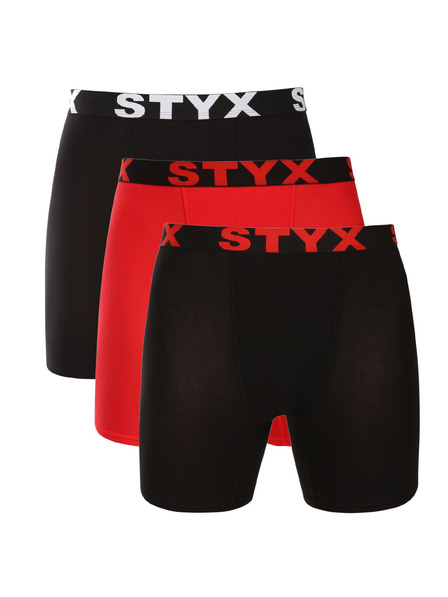 Styx Három darabos készlet - férfi boxeralsó Styx hosszú sportos elasztikus többszínű Styx hosszú sportos boxeralsó