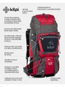 Kilpi Szürke és piros unisex sporthátizsák Kilpi ECRINS (45+5 l)