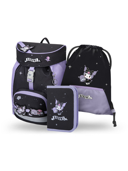 BAAGL  BAAGL SET 3 Airy Kuromi Fortune Dream: hátizsák, tolltartó, táska GRS