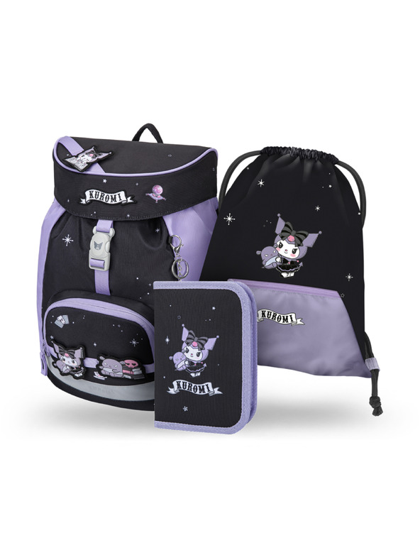 BAAGL  BAAGL SET 3 Airy Kuromi Fortune Dream: hátizsák, tolltartó, táska GRS