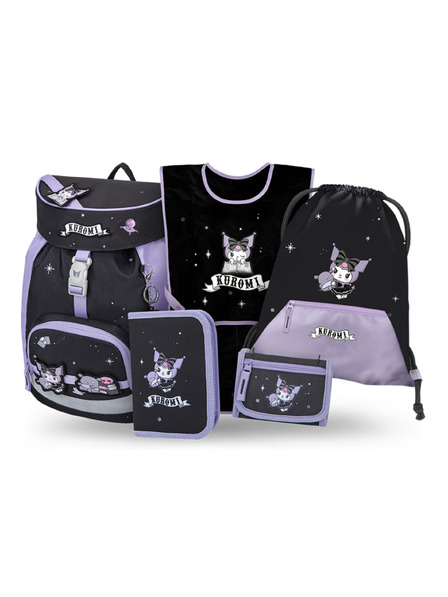 BAAGL  BAAGL SET 5 Airy Kuromi Fortune Dream: hátizsák, tolltartó, táska, kötény, pénztárca GRS