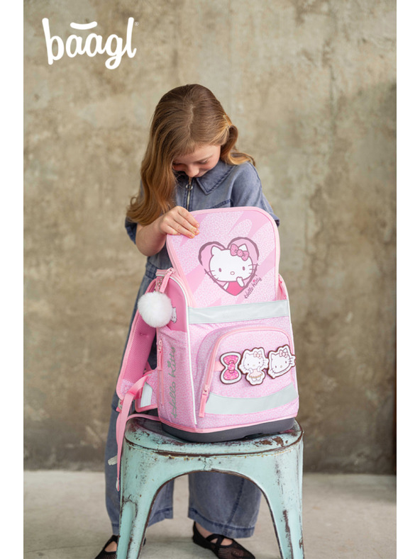 BAAGL  BAAGL Iskolai aktatáska Zippy Plus Hello Kitty Sweet Leopard GRS