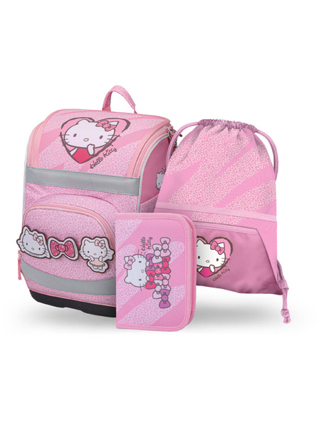 BAAGL  BAAGL SET 3 Zippy Plus Hello Kitty Sweet Leopard: aktatáska, tolltartó, táska GRS