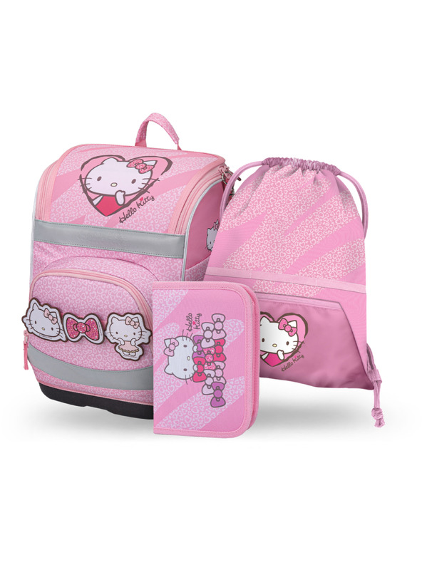 BAAGL  BAAGL SET 3 Zippy Plus Hello Kitty Sweet Leopard: aktatáska, tolltartó, táska GRS