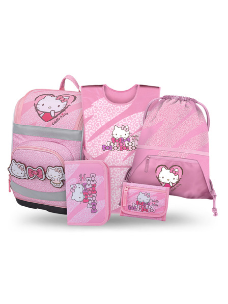 BAAGL  BAAGL SET 5 Zippy Plus Hello Kitty Sweet Leopard: aktatáska, tolltartó, táska, kötény, pénztárca GRS