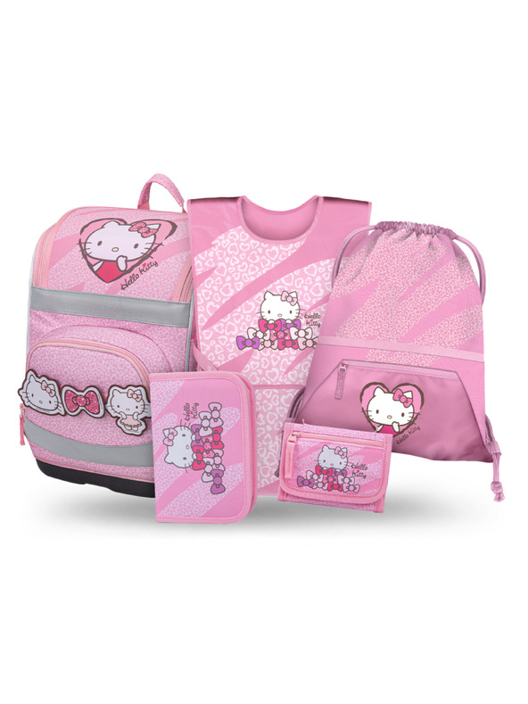 BAAGL  BAAGL SET 5 Zippy Plus Hello Kitty Sweet Leopard: aktatáska, tolltartó, táska, kötény, pénztárca GRS