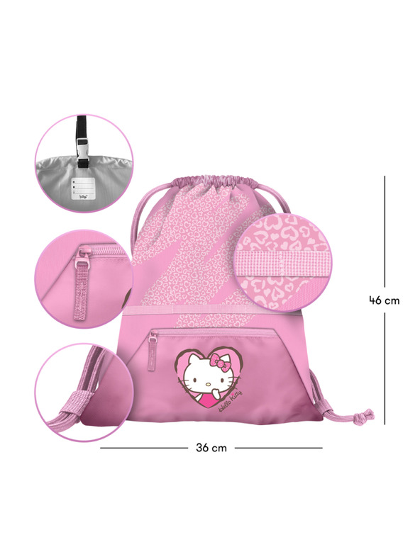 BAAGL  BAAGL Táska zsebekkel Hello Kitty Sweet Leopard GRS