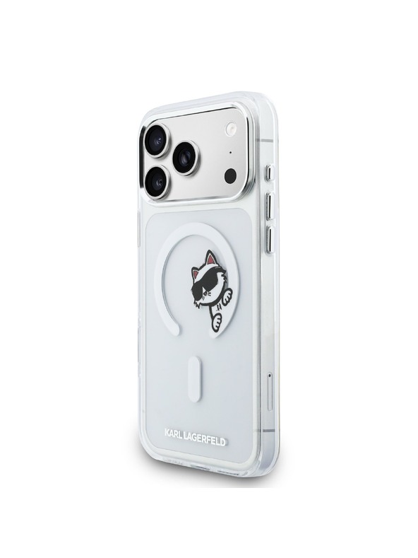 Karl Lagerfeld Karl Lagerfeld IML Choupette Peekaboo MagSafe Hátsó Tok iPhone 17 Pro Max-hoz Átlátszó