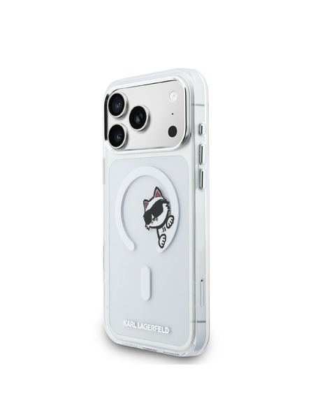Karl Lagerfeld Karl Lagerfeld IML Choupette Peekaboo MagSafe Hátsó Tok iPhone 17 Pro Max-hoz Átlátszó