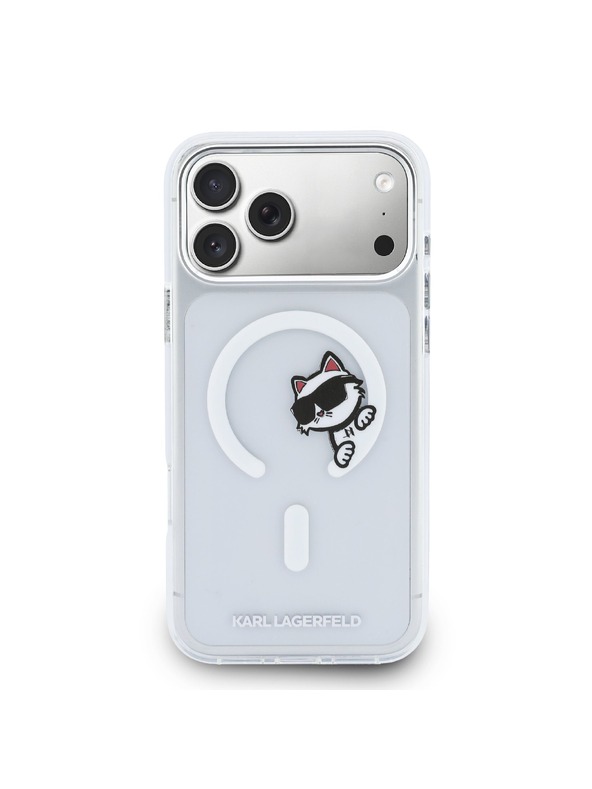 Karl Lagerfeld Karl Lagerfeld IML Choupette Peekaboo MagSafe Hátsó Tok iPhone 17 Pro Max-hoz Átlátszó