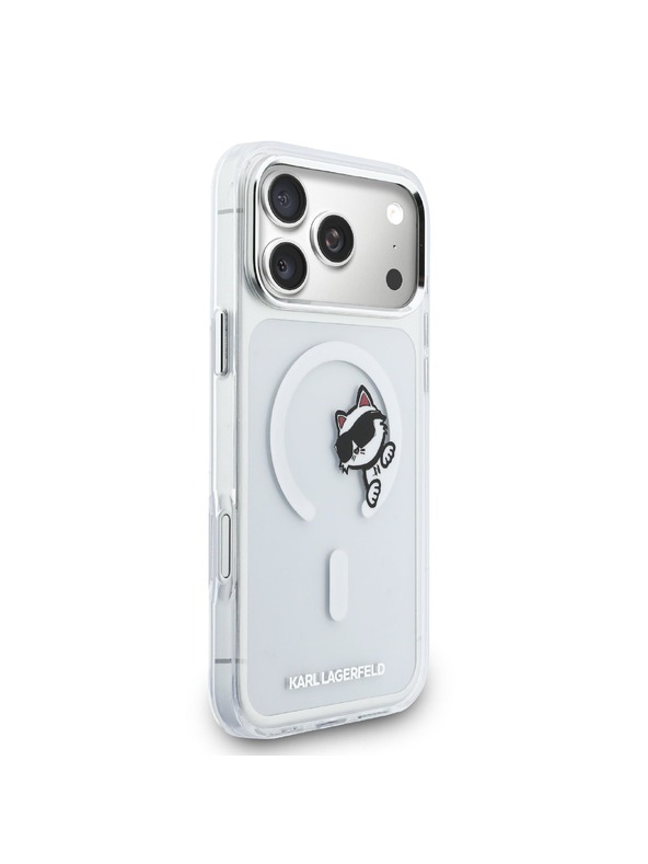 Karl Lagerfeld Karl Lagerfeld IML Choupette Peekaboo MagSafe Hátsó Tok iPhone 17 Pro Max-hoz Átlátszó