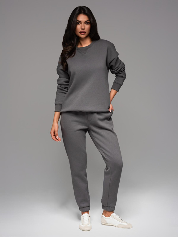 Ombre Clothing Klasszikus uniszex jogging nadrág húzózsinórral - szürke V18 OU-PSBC-0100 Ombre Clothing