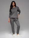 Ombre Clothing Klasszikus uniszex jogging nadrág húzózsinórral - szürke V18 OU-PSBC-0100 Ombre Clothing